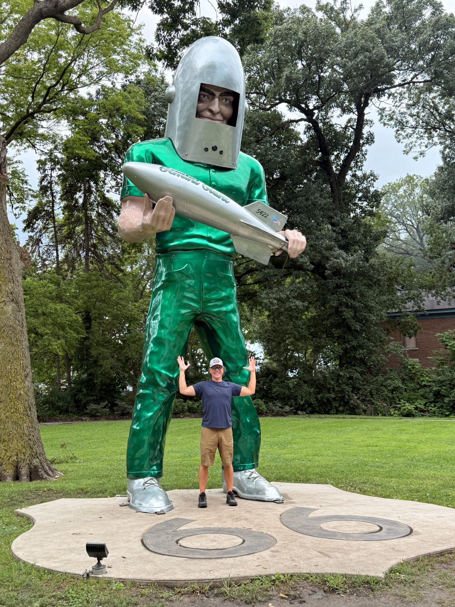 Standing tall beneath the Gemini Giant