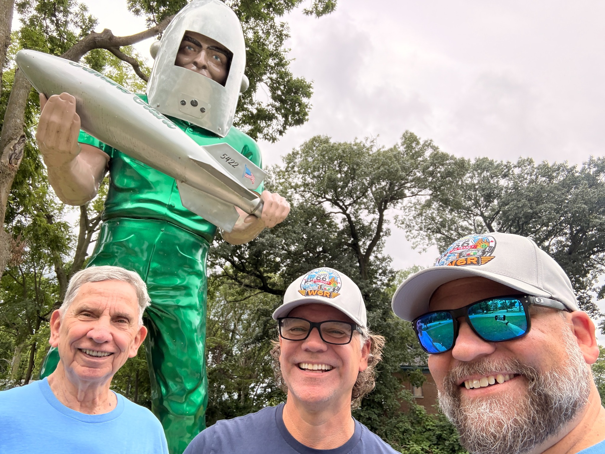 The crew meets the Gemini Giant