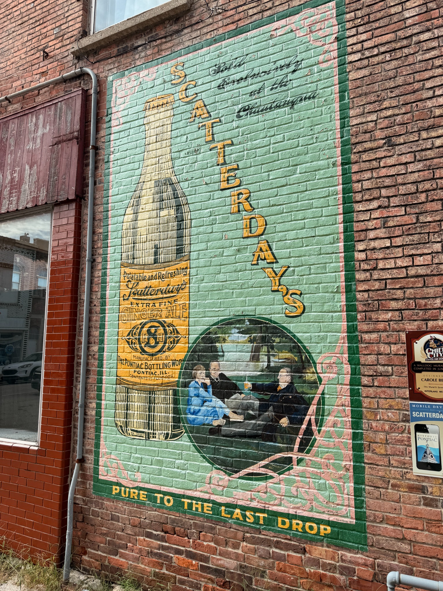 Pontiac’s restored Scatterday’s Ginger Ale wall ad