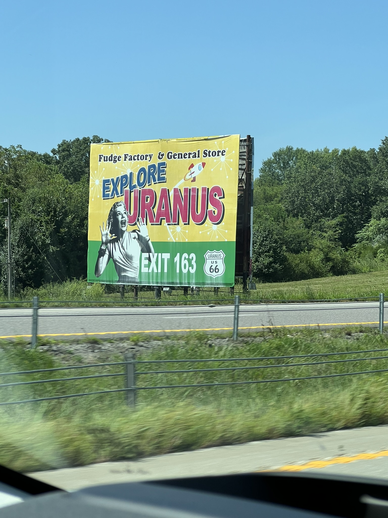 A roadside invitation to explore Uranus