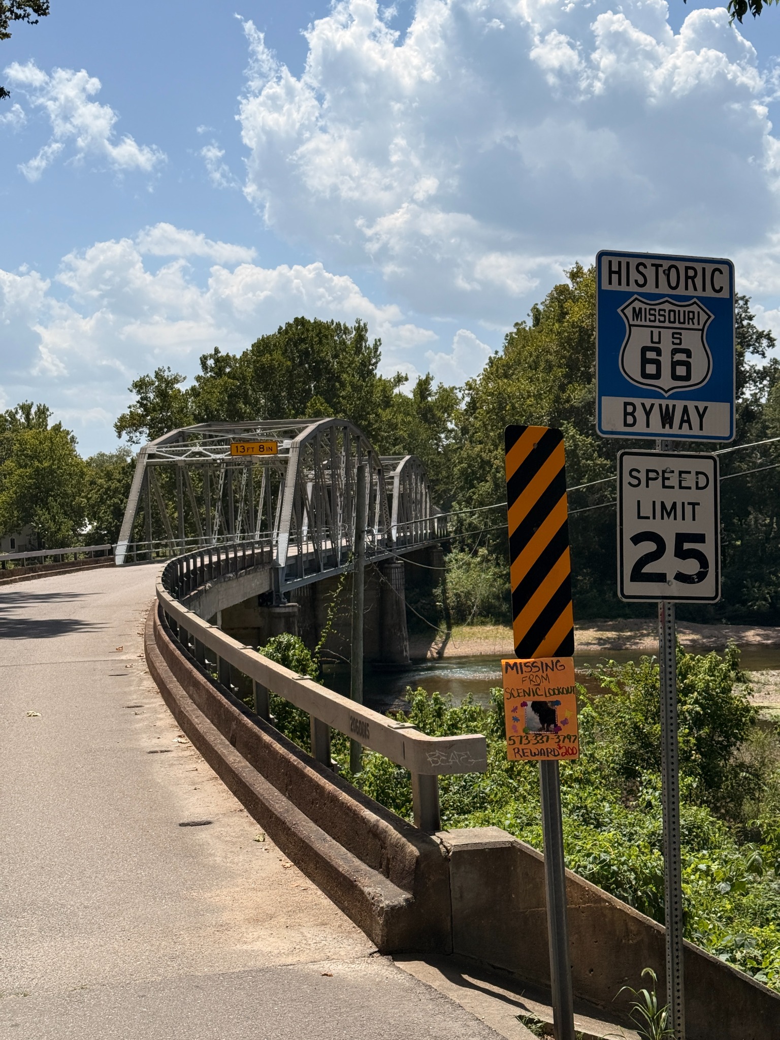 Historic Route 66 crosses the Devil’s Elbow Bridge