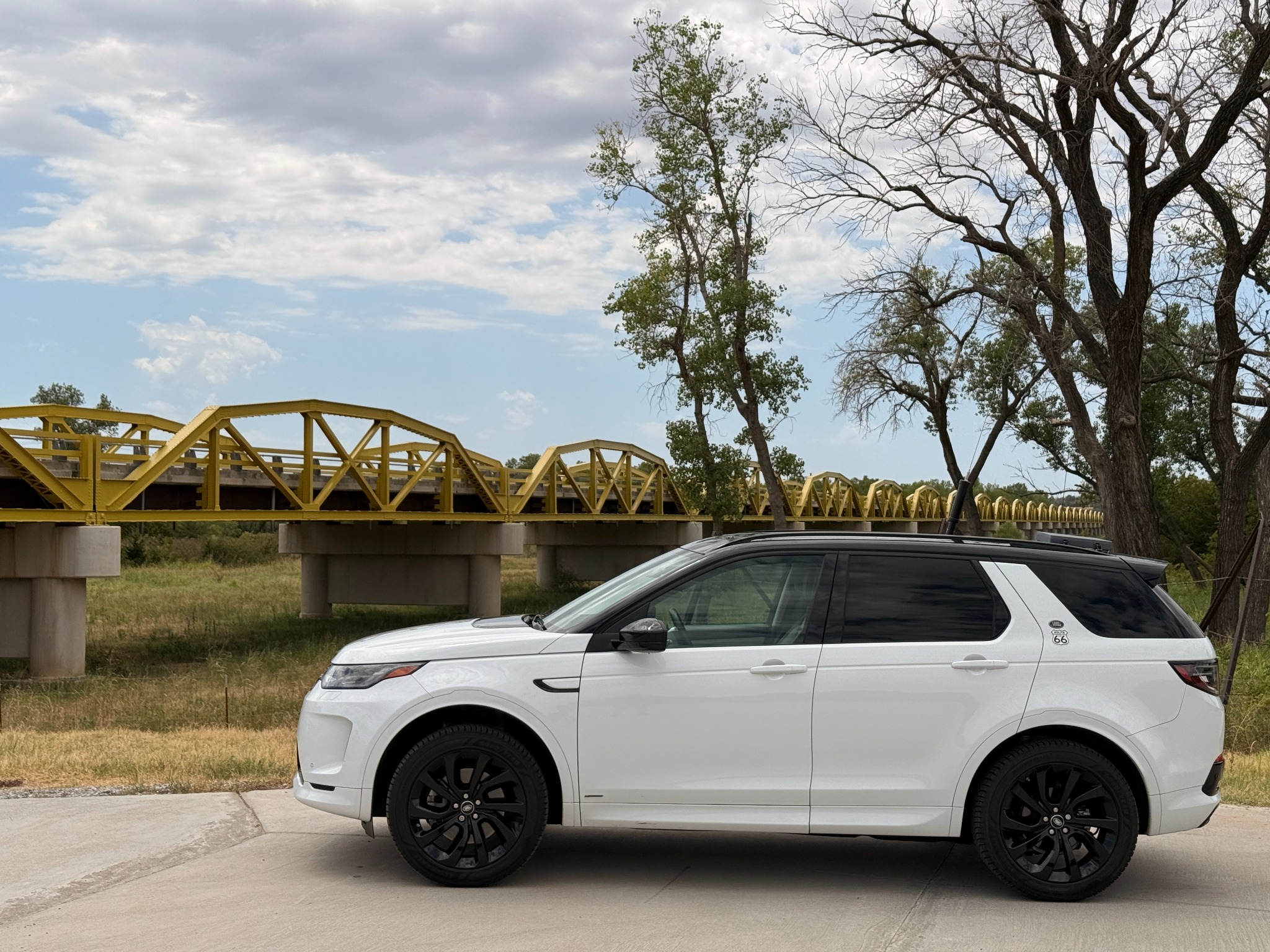The expedition car at the Bridgeport Pony Bridge.