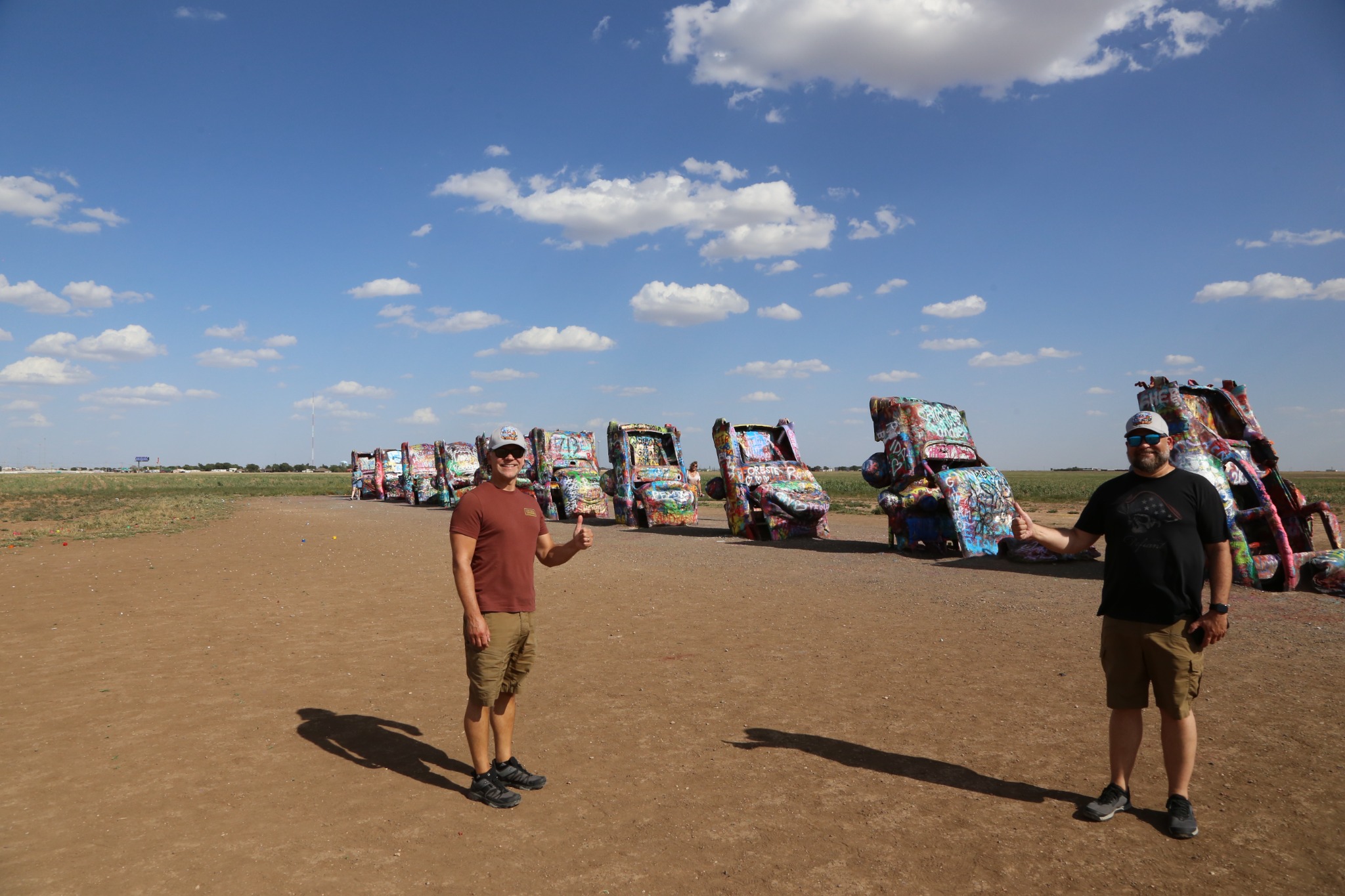 Todd and Mike at Cadillac Ranch.