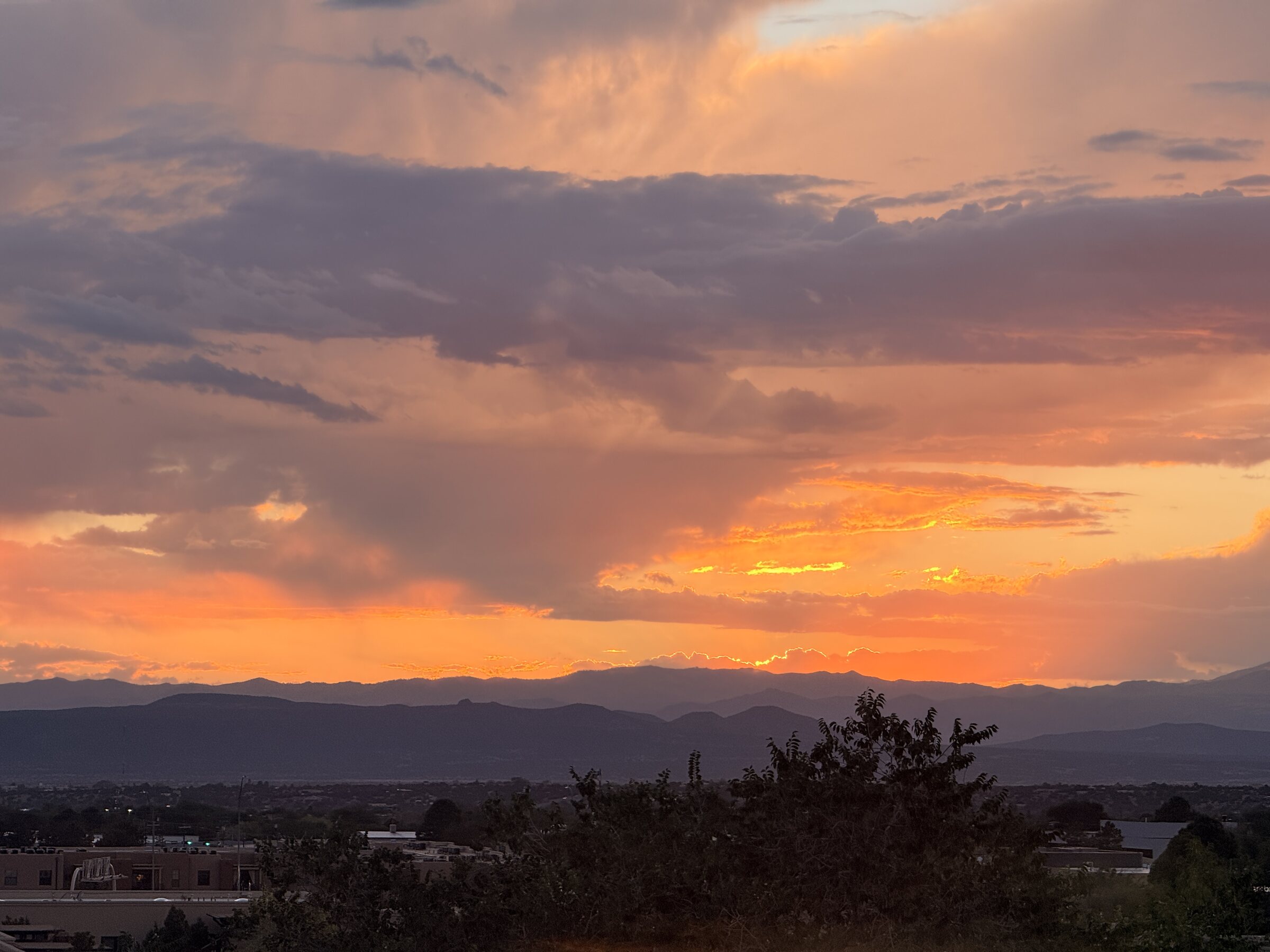 A fiery New Mexico sunset at the end of Day 4.