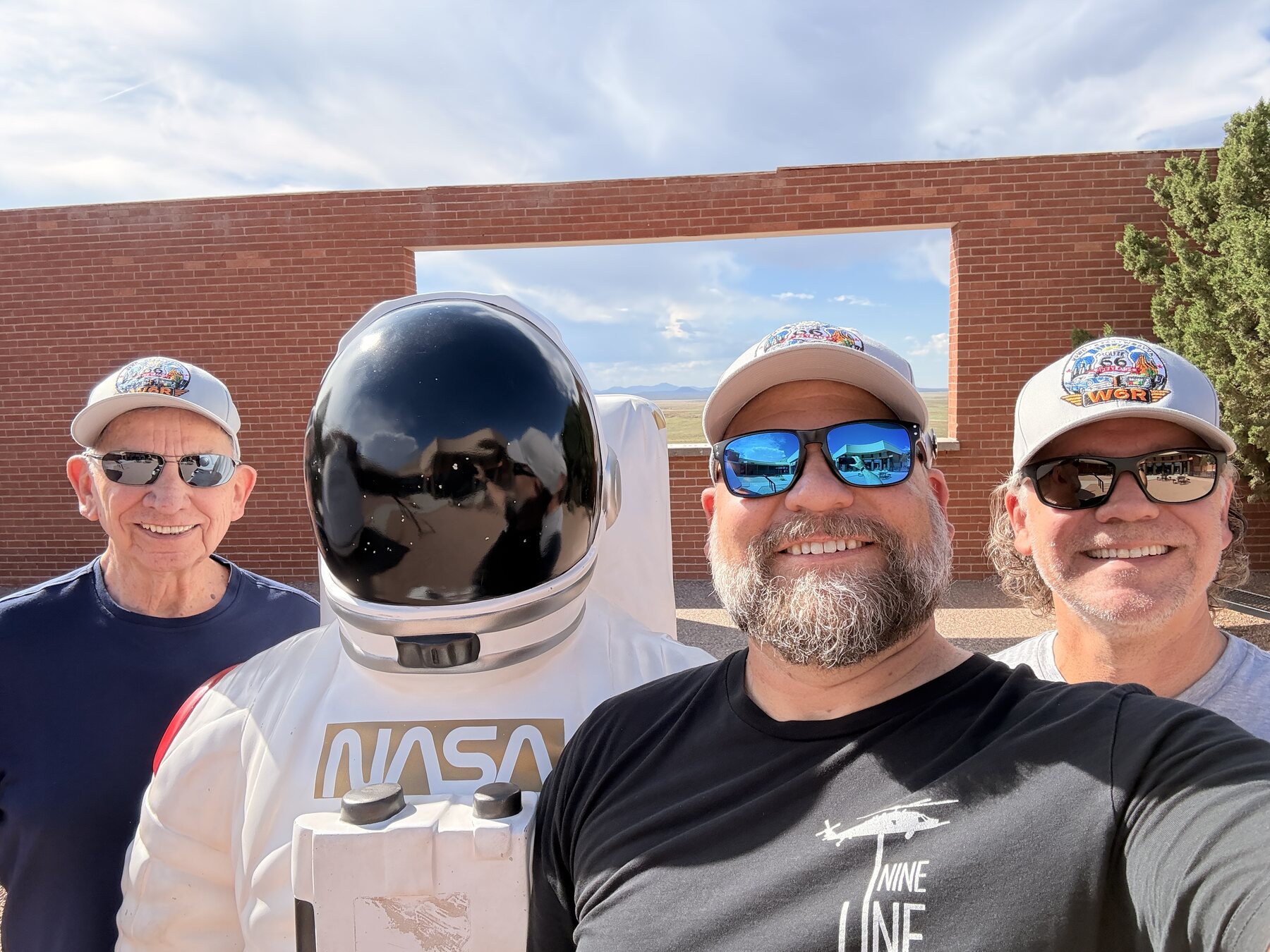 Meeting an astronaut at the Meteor Crater visitor center.