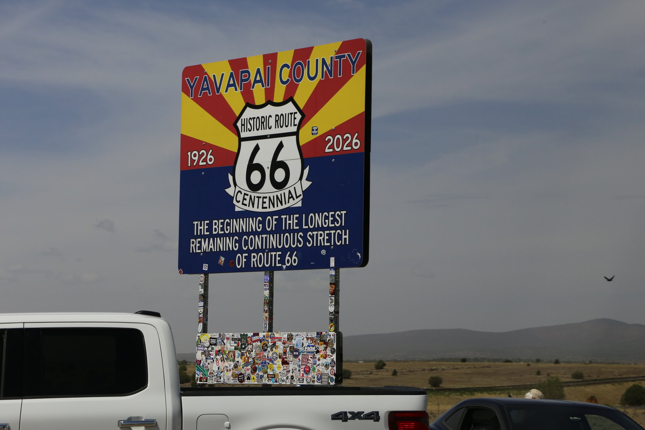 The beginning of Arizona’s longest remaining continuous stretch of Route 66.