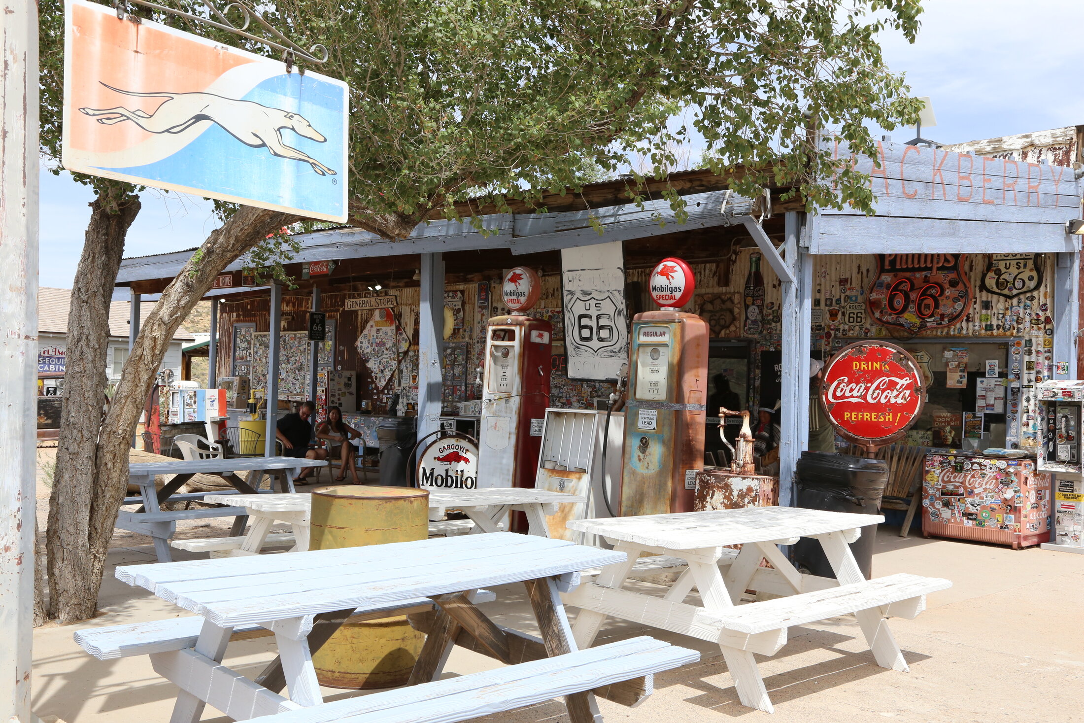 The weathered exterior of the Hackberry General Store.