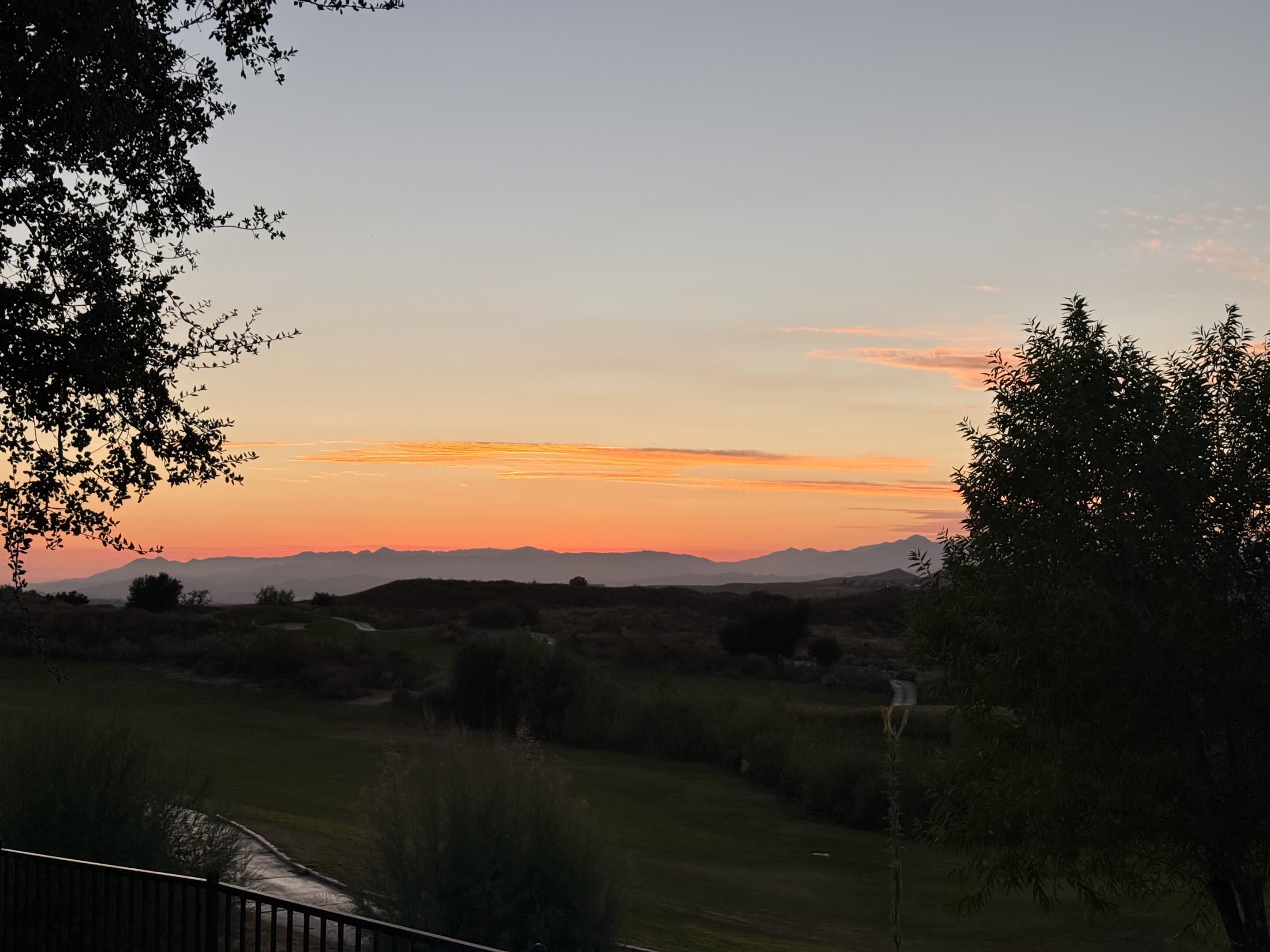 Sunset in Santa Clarita at the end of our final full day on the road.