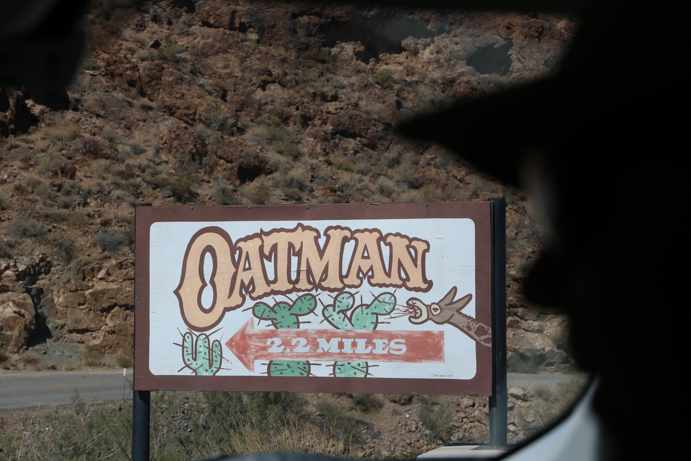Only 2.2 winding miles remained before reaching Oatman.
