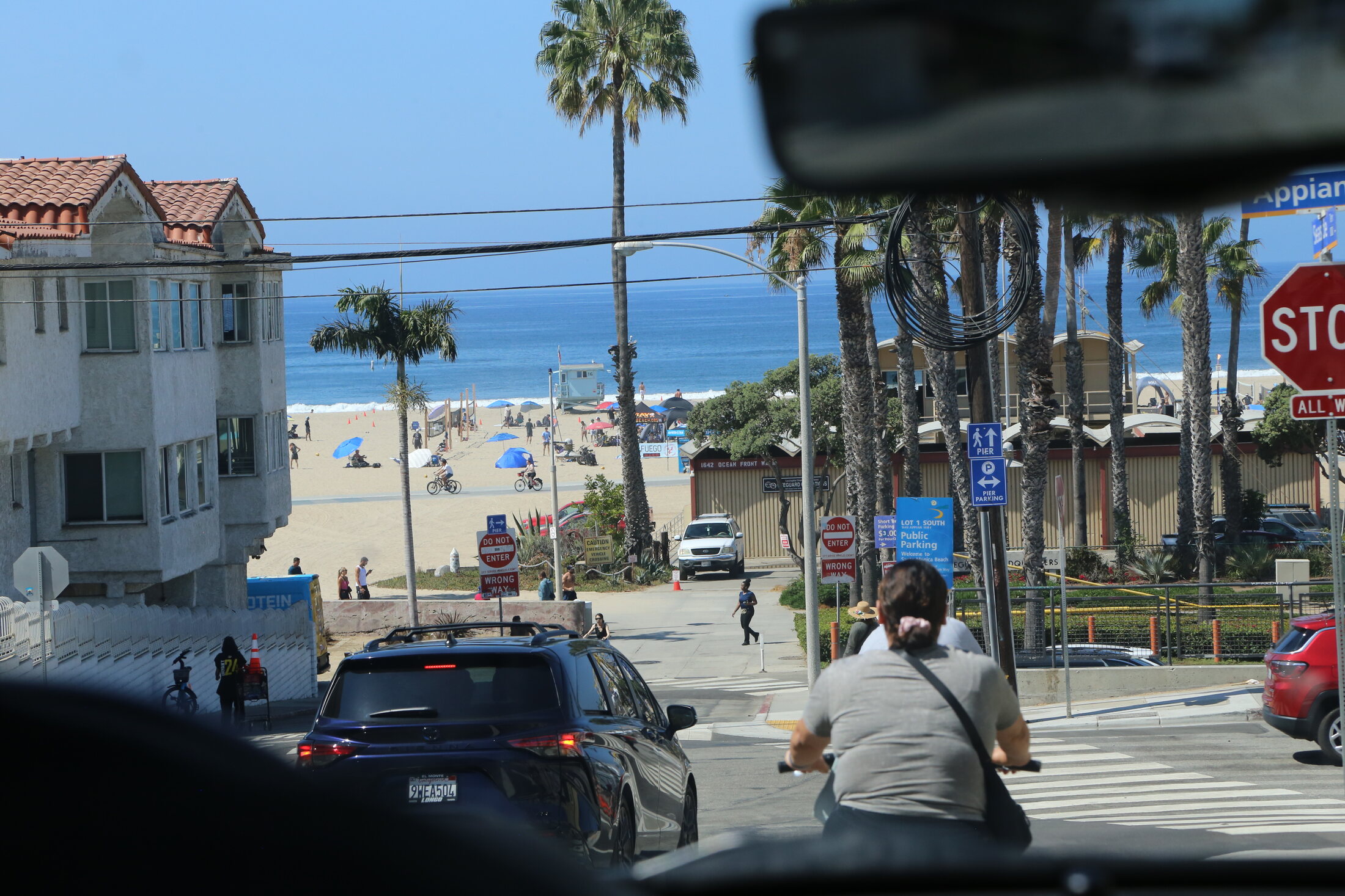 Our first glimpse of the Pacific at the end of Route 66.